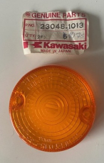 1 Blinkerglas Kawasaki KE100 B vorne 230481013/230481075 Neu.